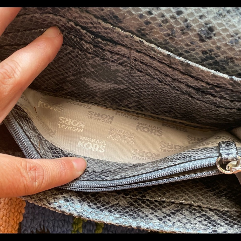 Michael Kors python embossed wallet. - Picture 5 of 7